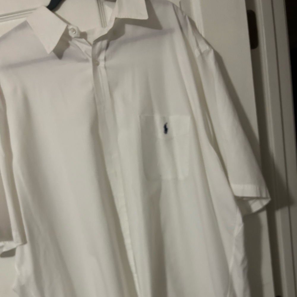 Ralph Lauren White Casual Button Down Shirt